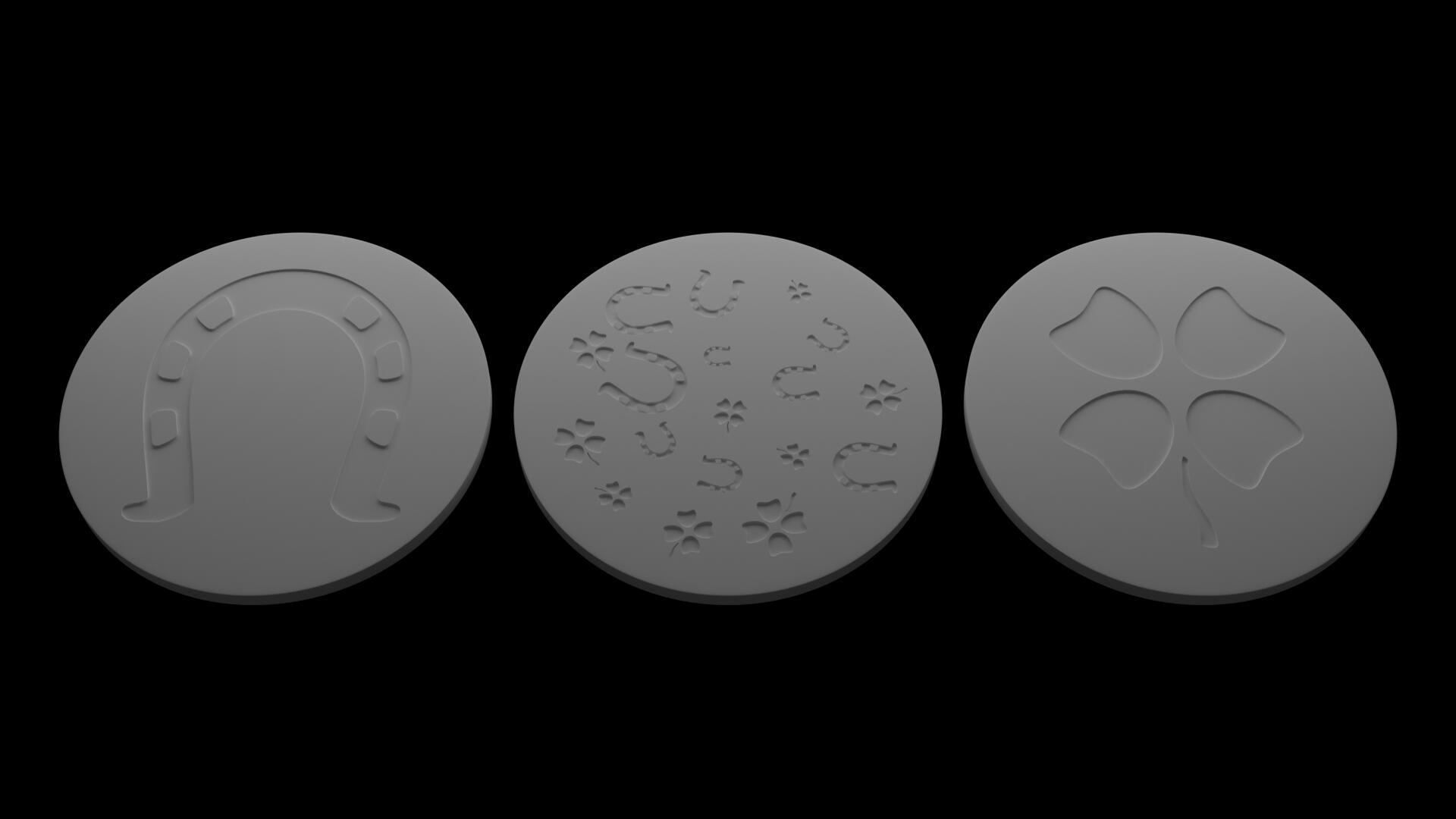 St. Patrick's Day Coasters (Rendered Image)